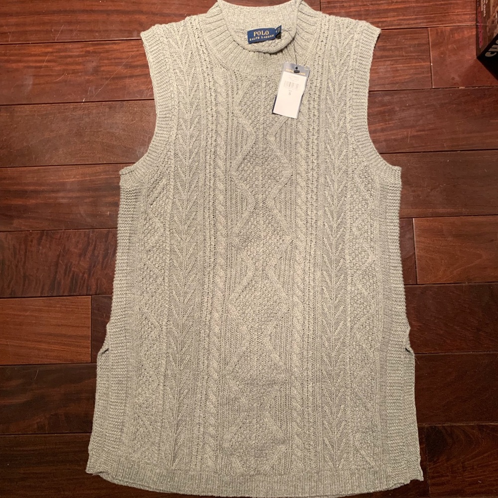 Polo Ralph Lauren sleeveless cable knit sweater